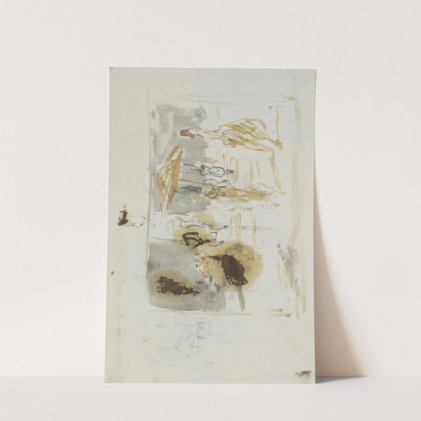 Straat met een figuur met een parasol (1925) by Marius Bauer