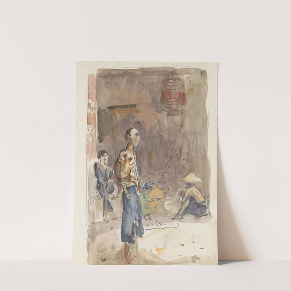 Straat met figuren. (1931) by Marius Bauer