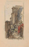 Straat met figuren