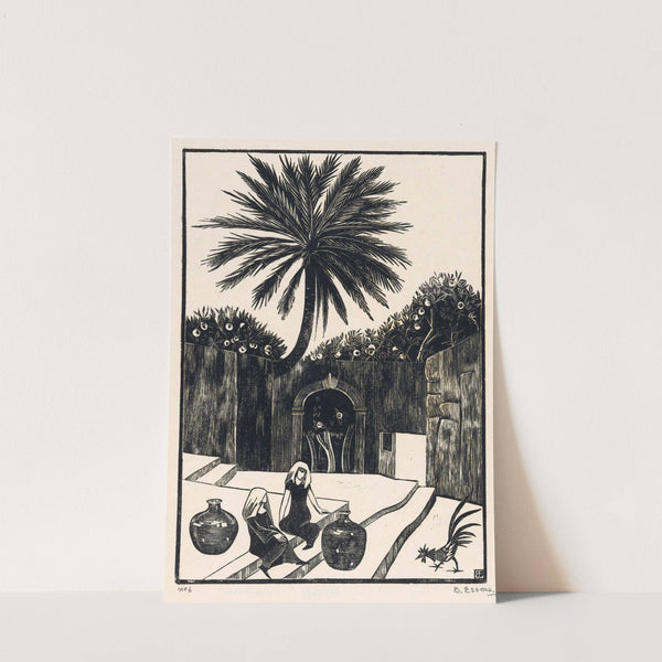 Straat met treden in Taormina op Sicilië (1921) by Bernard Essers