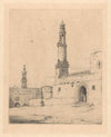 Straataanzicht met moskeeën
