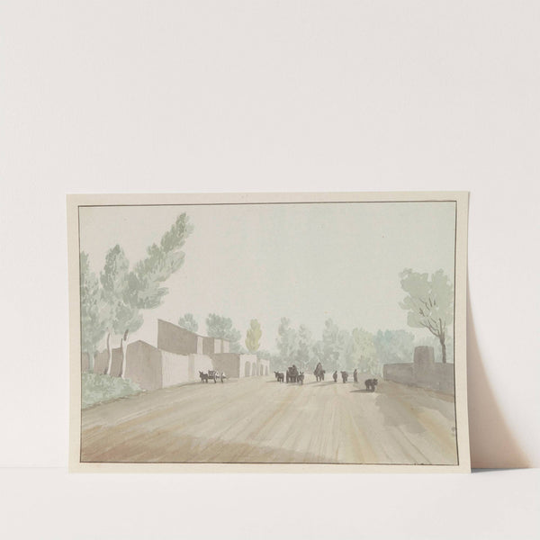 Straatbeeld bij verlaten van Napels ter hoogte van Cisterna (1778) by Abraham-Louis-Rodolphe Ducros