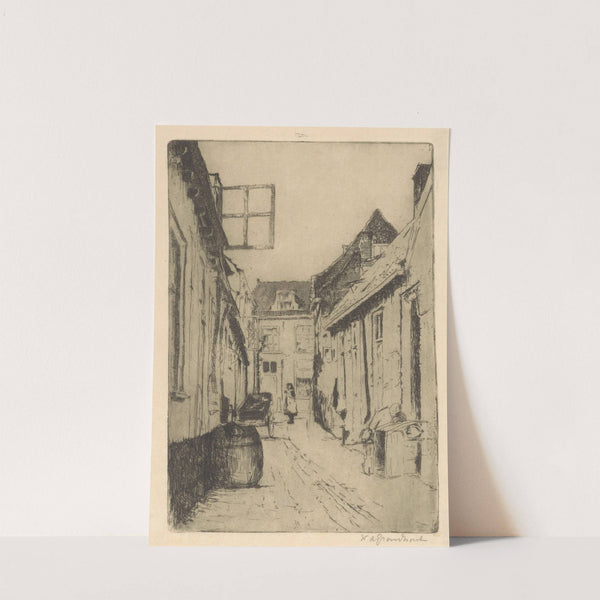 Straatje in Voorburg. (1888-1934) by Willem Adrianus Grondhout