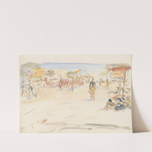 Straatscène met een optocht en figuren met parasols (1931) by Marius Bauer