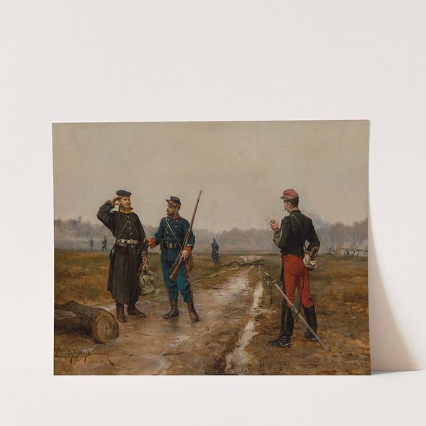 Straight across the lines by Etienne-Prosper Berne-Bellecour