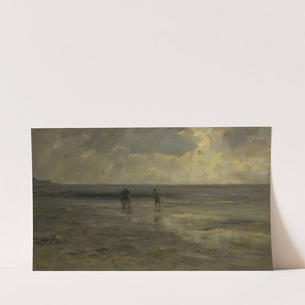 Strand bij avond (1890) by Jacob Maris