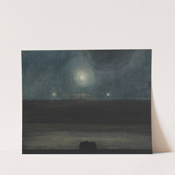 Strand met maan by Léon Spilliaert