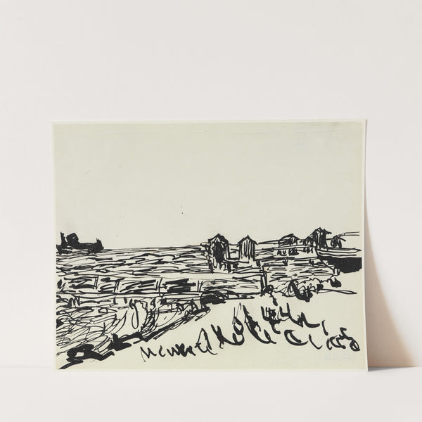 Strand mit Badekarren (1909) by Ernst Ludwig Kirchner