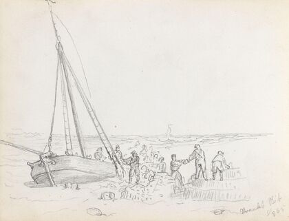 Strandet skip, Borkum (1865)