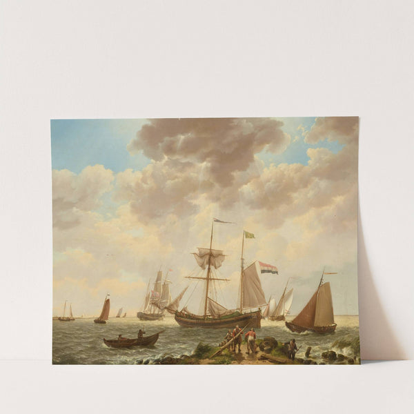 Strandszene mit Segelbooten (1831) by Johannes Hermanus Koekkoek