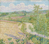 Straße an Feldern in Frühlingssonne zu toskanischem Gutshof auf einem Hügel (1912)