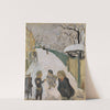 Straße im Schnee mit spielenden Kindern by Pierre Bonnard