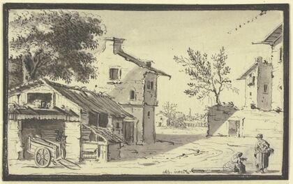 Straße in einem Dorf (1744)