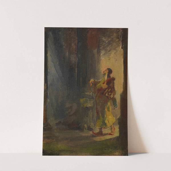 Straße in Kairo, Türk´ findet eine Rose (1851) by Carl Spitzweg