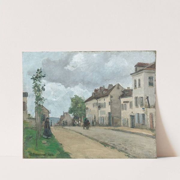 Straße in Pontoise (Rue de Gisors) (1868) by Camille Pissarro