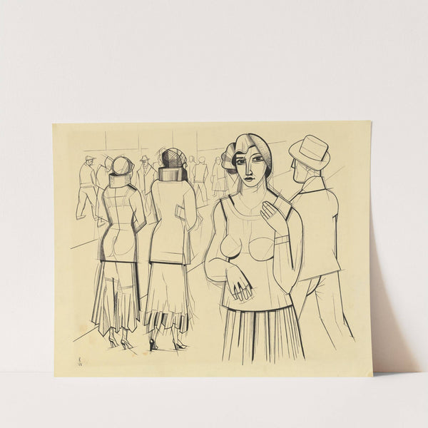 Straße mit Mädchen by Karl Wiener