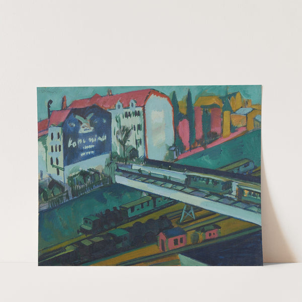 Straßenbahn und Eisenbahn (1914) by Ernst Ludwig Kirchner