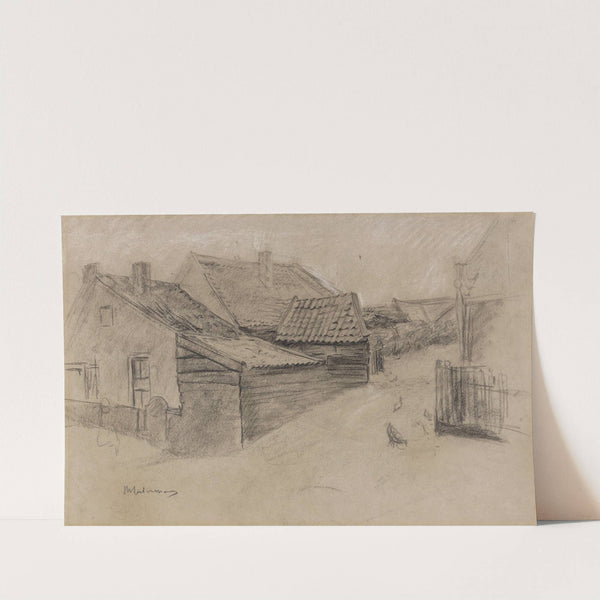 Straßenecke in einem holländischen Fischerdorf (1891) by Max Liebermann