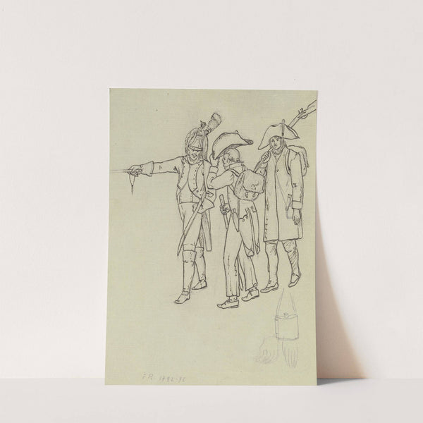 Straßentypen aus Frankfurt, meist Soldaten by Johann Friedrich Morgenstern