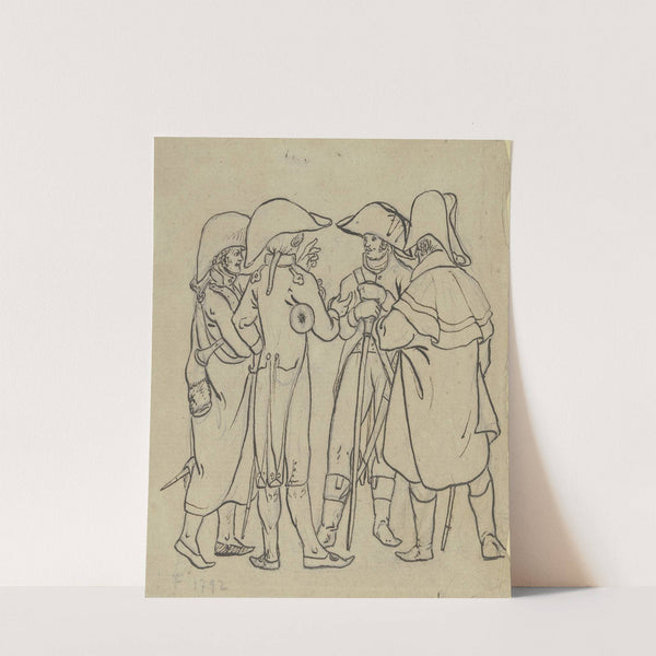 Straßentypen aus Frankfurt, meist Soldaten by Johann Friedrich Morgenstern