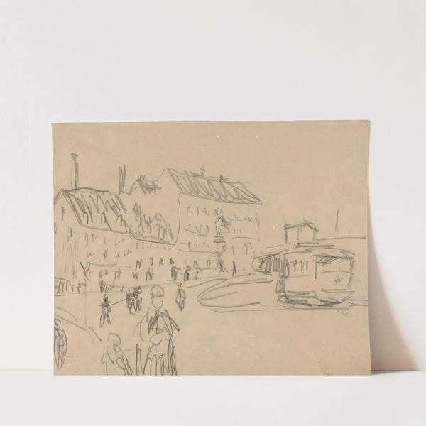 Strassenbahn in Dresden (1909) by Ernst Ludwig Kirchner