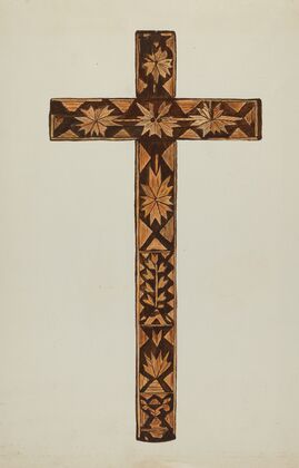 Straw Inlay Cross