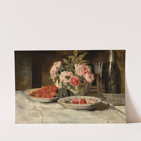 Strawberries and Champagne by Henri de Braekeleer