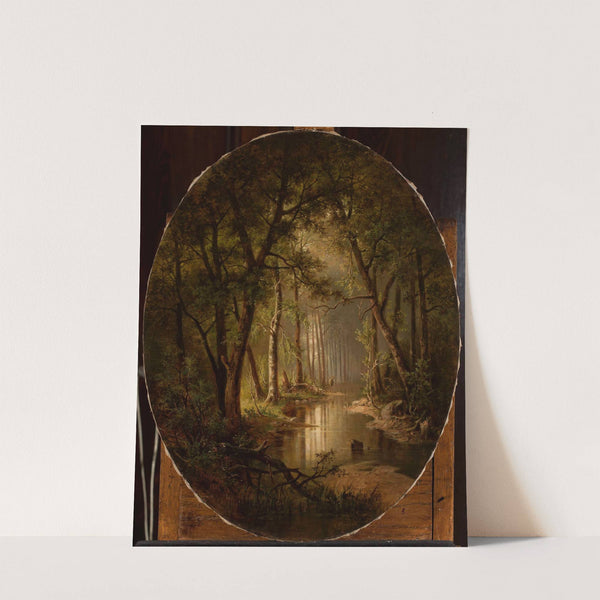 Stream in the forest by Franciszek Ruśkiewicz