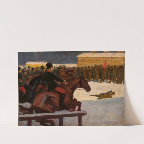 Street demonstration in 1905 by Władysław Skoczylas