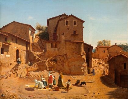 Street in Gerano in the Sabine Hills (1856)