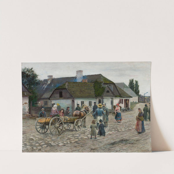 Street in Siennica by Władysław Podkowiński