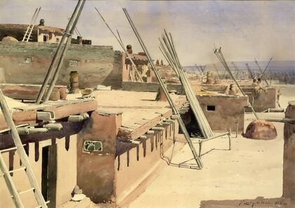 Street in the Pueblo of Zuni, New Mexico