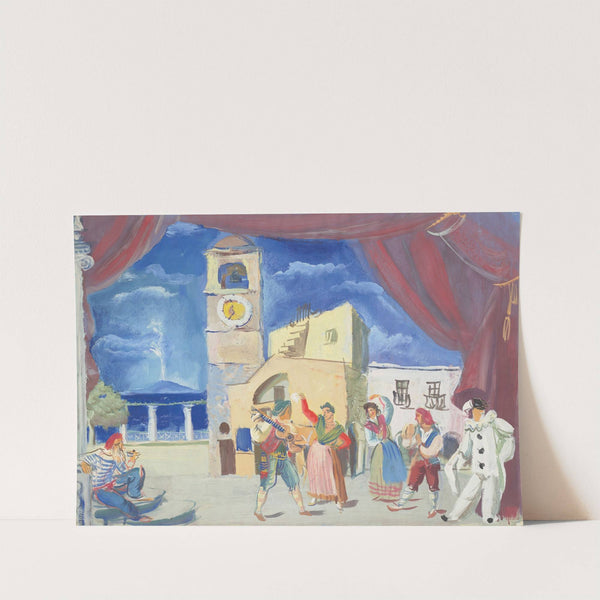 Street musicians and dancers, Capri by Alexandre Jacovleff