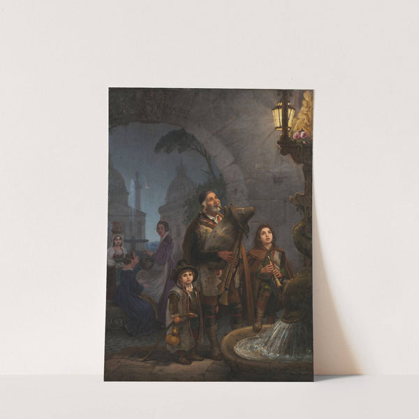 Street musicians at the Pantheon by Olof Johan Södermark