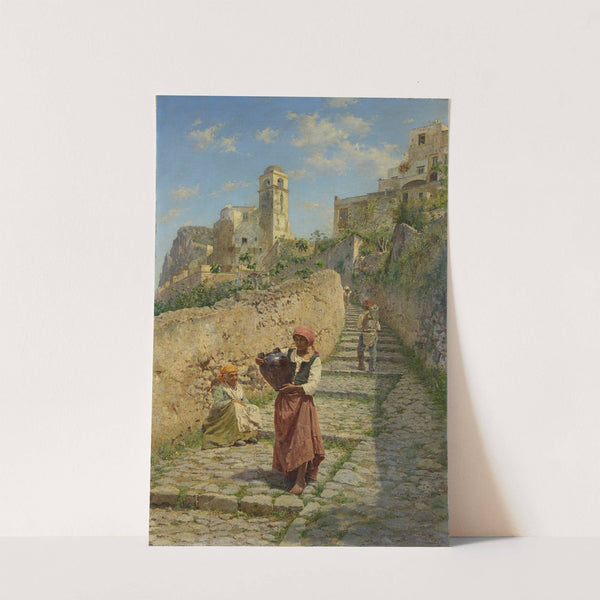 Street On Capri by E. Augusto Lovatti