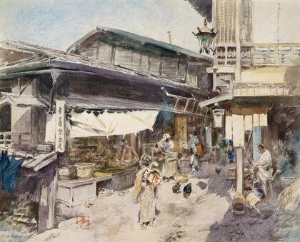 Street Scene in Ikao, Japan