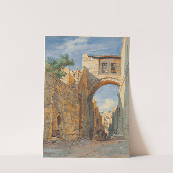 Street Scene In Jerusalem (1863) by Carl Friedrich Heinrich Werner