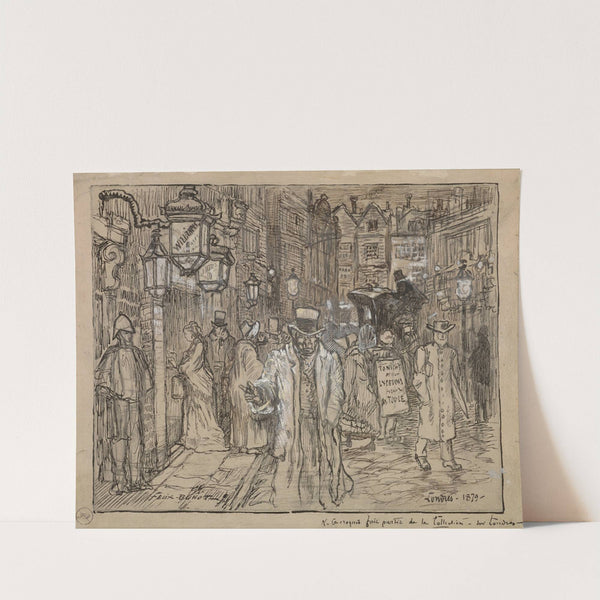 Street Scene in London (1879) by Félix Hilaire Buhot