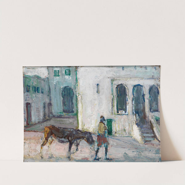 Street Scene, Tangier (Man Leading Calf) by Henry Ossawa Tanner