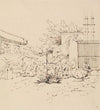 Street Scene with Merchants Selling Wares (ca. 1843)
