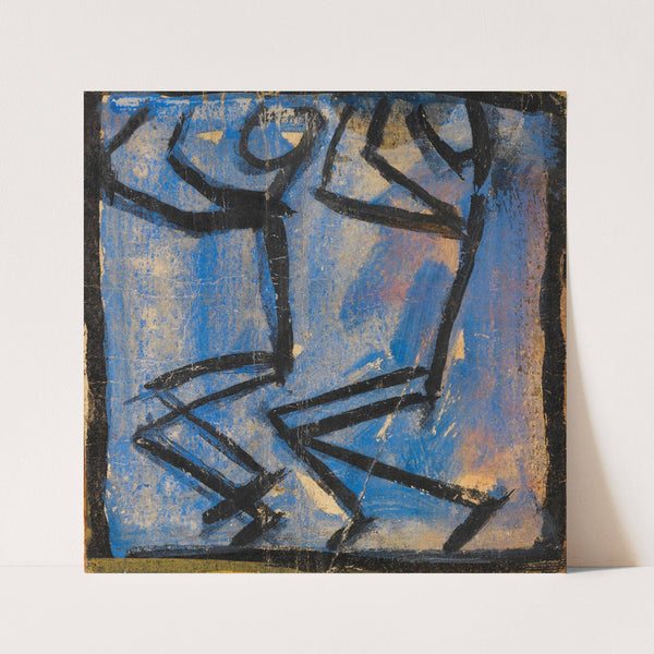 Strichmännchen mit Bogen by Egon Schiele