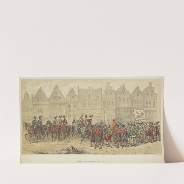 Strijd te land en ter zee (1856) by Pieter Wilhelmus van de Weijer