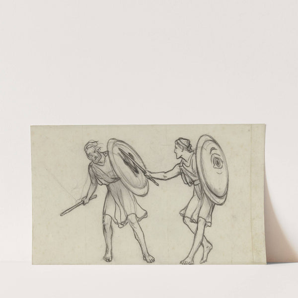 Strijdende oude en jonge gymnasiast (1846 - 1912) by Lawrence Alma-Tadema