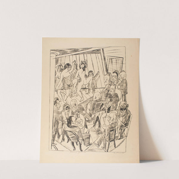 Striptease, plate 4 from the series ‘Trip to Berlin 1922’ (1922) by Max Beckmann