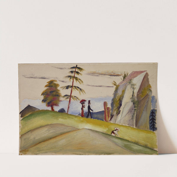 Strollers in a Rocky Landscape (1911) by August Macke