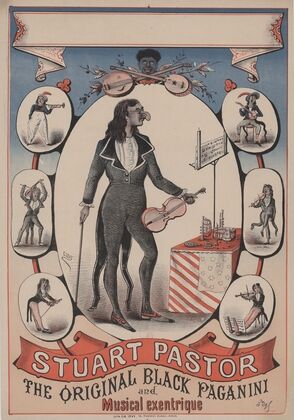 Stuart Pastor, the original black Paganini and musical excentrique (1879)