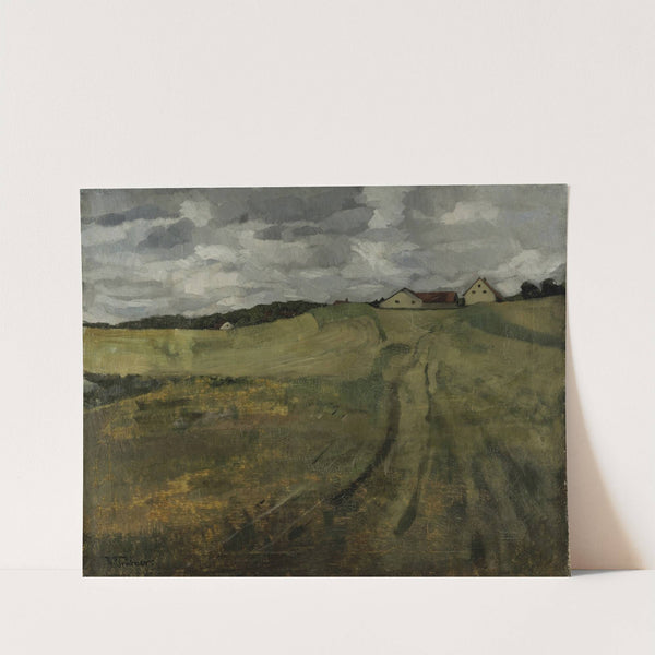 Stubble Field with Ascending Path near Wessling by Wilhelm Trübner