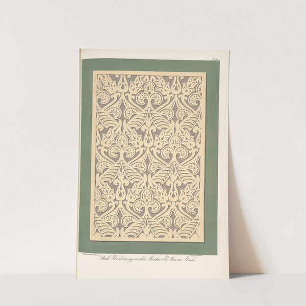 Stuck Verzierung in der Moschee El Mas in Kairo (1842) by Friedrich Maximilian Hessemer