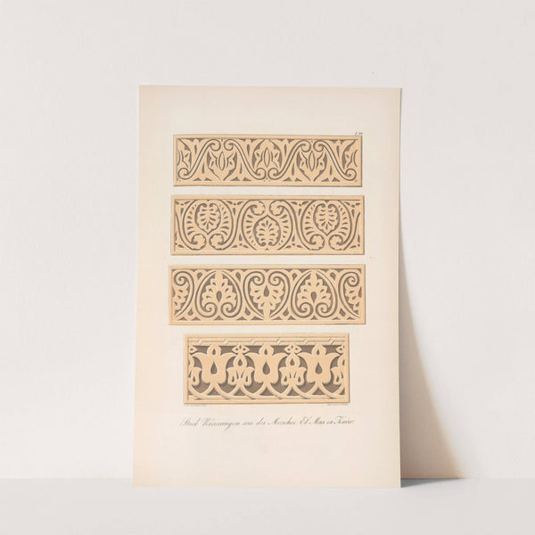 Stuck Verzierungen aus der Moschee el Mas zu Kairo (1842) by Friedrich Maximilian Hessemer