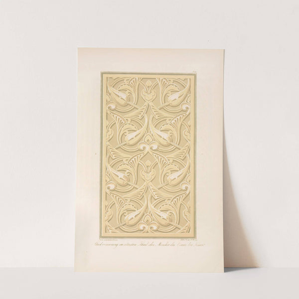 Stuckverzierung im ältesten Theil der Moschee des Omar bei Kairo (1842) by Friedrich Maximilian Hessemer